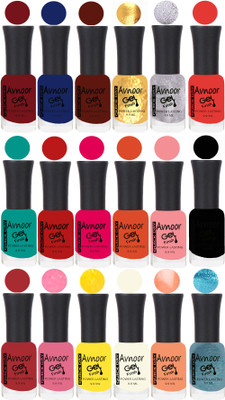 

Avnoor Trending Velvet Matte Nail Polish Combo 7900 Multicolor(Pack of 18)