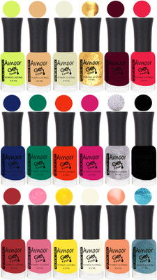 

Avnoor Trending Velvet Matte Nail Polish Combo 7860 Multicolor(Pack of 18)
