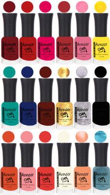 

Avnoor Trending Velvet Matte Nail Polish Combo 7871 Multicolor(Pack of 18)