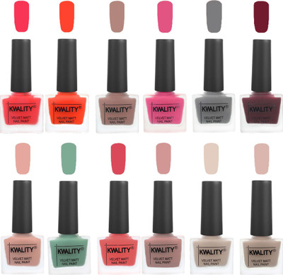

Kwality Nail Paints | Nail Polish| Nail Paint Combo Set of 12 Pink Mania-Candy Orange-Salmon Run-Pink -Grey-Maroon-Salmon Pink-Mischievous Mint-Baby Pink-Salmon-Light Beige-Light Baby Nude(Pack of 12)