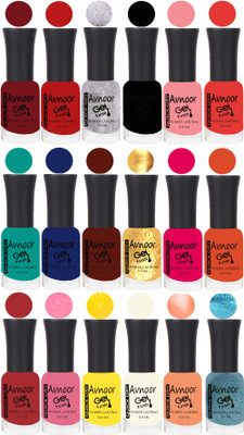

Avnoor Trending Velvet Matte Nail Polish Combo 7891 Multicolor(Pack of 18)