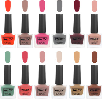 

Kwality Nail Paints | Nail Polish| Nail Paint Combo Set of 12 Candy Orange-Salmon Run-Pink -Grey-Maroon-Salmon Pink-Mischievous Mint-Baby Pink-Salmon-Light Beige-Beige-Brown(Pack of 12)