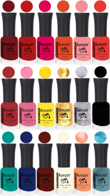 

Avnoor Trending Velvet Matte Nail Polish Combo 7879 Multicolor(Pack of 18)