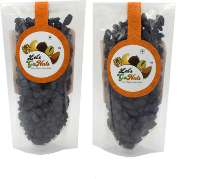 

Let's GoNuts Fresh Dried Black Grapes (Kali Kismish Munakka) 150gx2 Raisins(300 g, Pouch)