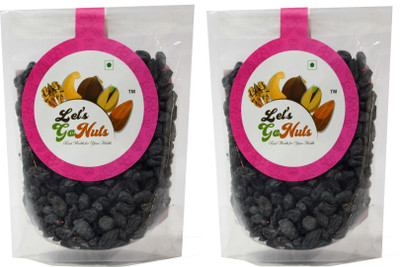 

Let's GoNuts Fresh Dried Black Grapes (Kali Kismish Munakka) 250gX2 Raisins(500 g, Pouch)