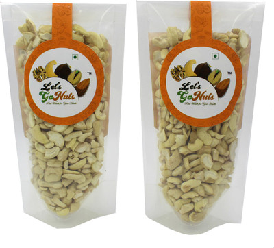 

Let's GoNuts Fresh Crispy Cashewnuts Broken 4Pcs. 150gX2 Cashews(300 g, Pouch)