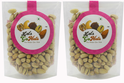 

Let's GoNuts Pistachios Roasted & Lightly Salted With Shell 250gx2 Pistachios(500 g, Pouch)