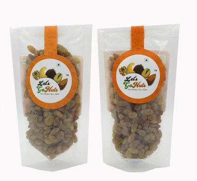 

Let's GoNuts Pure Sweet & Clean Dry Grapes Seedless 150gx2 Raisins(300 g, Pouch)