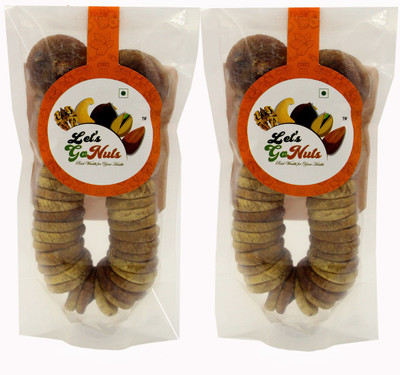 Let's GoNuts Fresh & Pulpy Dried Figs / Anjeer 150gx2 Figs(300 g, Pouch)