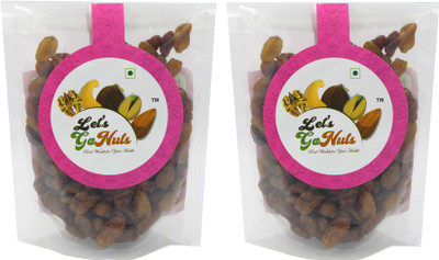 

Let's GoNuts Fresh Juciy Abjosh Seeded Grapes (Munakka Kismish) 250gx2 Raisins(500 g, Pouch)