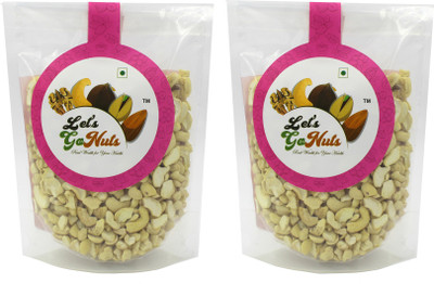 

Let's GoNuts Fresh Crispy Cashews Broken Nuts 4Pcs. (Thukdi) 250gX2 Cashews(500 g, Pouch)