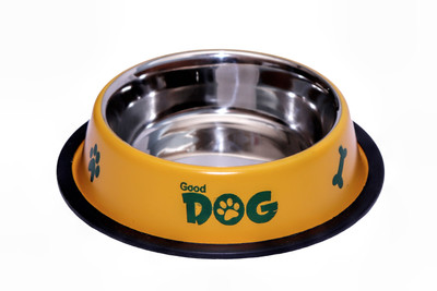 

CUTEPUPPY CP48 ROUND Stainless Steel Pet Bowl(900 ml Yellow)