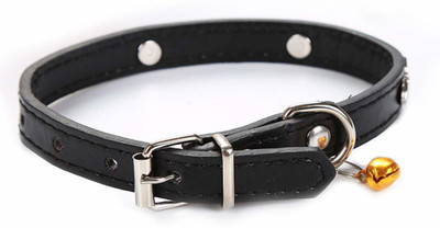 

Kolorfish Leather Cat Collar, Cat Safety, Kitten Collar for Cat with Bell and Fish Design (Black) Cat Everyday Collar(, Black