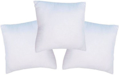 Changers Polyester Fibre Solid Cushion Pack of 3(White)