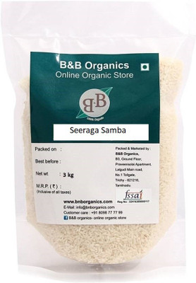 

B&B Organics Seeraga Samba Boiled Rice (Medium Grain, Boiled)(3 kg)