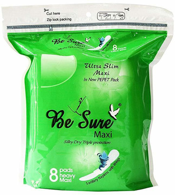 

Besure ULTRASLIM REGULAR NAPKINS MAXI 8 PADS Sanitary Pad(Pack of 8)