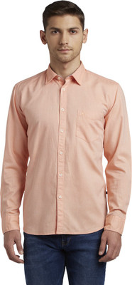 PARX Men Solid Casual Orange Shirt