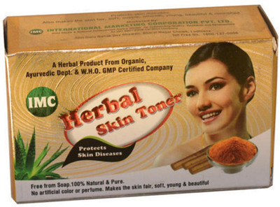 

IMC Herbal Skin toner ( Handmade ) ( Enriched with aloe Vera, Kesar, Tulsi Neem and Haldi ( Pack of 4 ) 4X75g(300 g, Pack of 4)