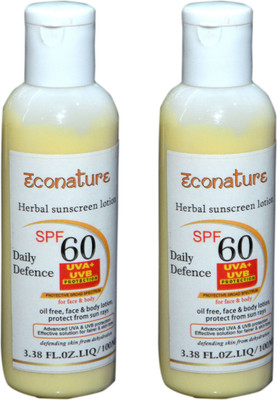 

ECONATURE Sunscreen Lotion SPF 60 - SPF 60 PA+(200 ml)