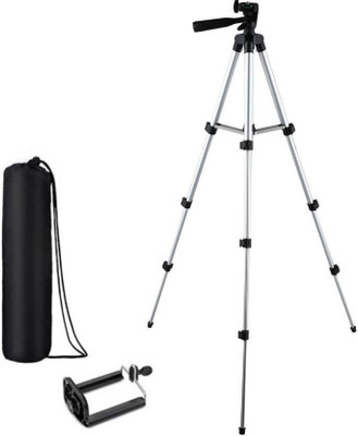 

Buy Genuine Portable and Foldable Camera Mobile, Flexible Mount Cum Tripod Stand with 3D Head Compatible With All Smartphones Tripod Kit(Multicolor, Supports Up to 3000)