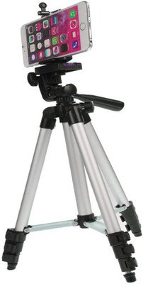 

LIFEMUSIC Portablele Tripod-3110 Portable Adjustable Aluminum Lightweight Camera Stand With Three-Dimensional Head & Quick Release Plate Reasonable price Durable and practical Top Sales Item Tripod, Tripod Kit(Silver, Black, Supports Up to 3000 g)