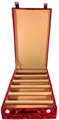 

Addyz 6 Rods Bangle Box Velvet Coated Vanity Box Jewellery Vanity Box(Red)