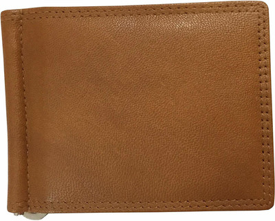 

Tee Ess Men Tan Genuine Leather Money Clip(6 Card Slots)
