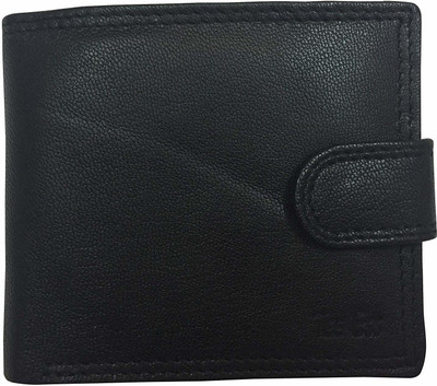 

Tee Ess Men Black Genuine Leather Wallet(5 Card Slots)
