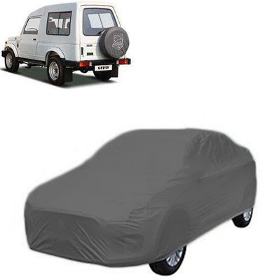 A+ RAIN PROOF Car Cover For Maruti Suzuki Gypsy MG-410 (Without Mirror Pockets)(Grey)