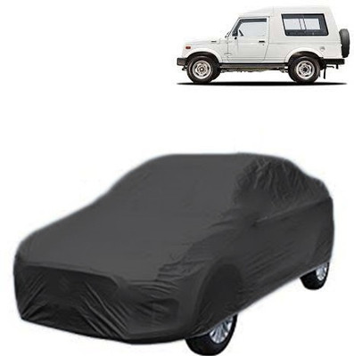 A+ RAIN PROOF Car Cover For Maruti Suzuki Gypsy King (Without Mirror Pockets)(Black)