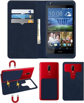 ACM Flip Cover for Htc Desire 626(Blue, Cases with Holder, Pack of: 1)