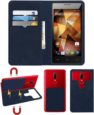 ACM Flip Cover for Spice Xlife 511 Pro(Blue, Cases with Holder, Pack of: 1)