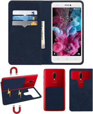 ACM Flip Cover for Celkon Cliq(Blue, Cases with Holder, Pack of: 1)