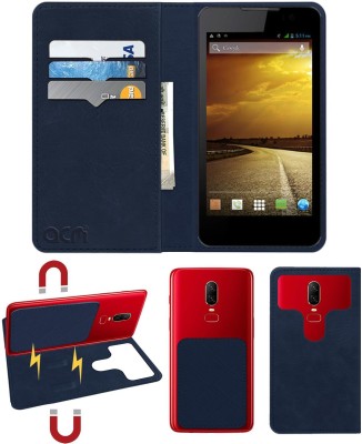 ACM Flip Cover for Micromax Blaze Hd Eg116(Blue, Cases with Holder, Pack of: 1)