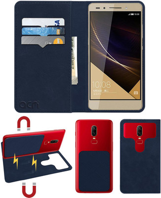 ACM Flip Cover for Honor 7(Blue, Cases with Holder, Pack of: 1)