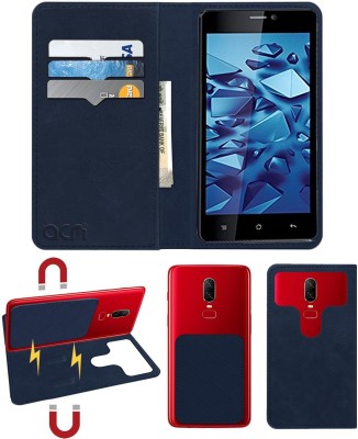 ACM Flip Cover for Iball Andi 5q Cobalt Solus(Blue, Cases with Holder, Pack of: 1)