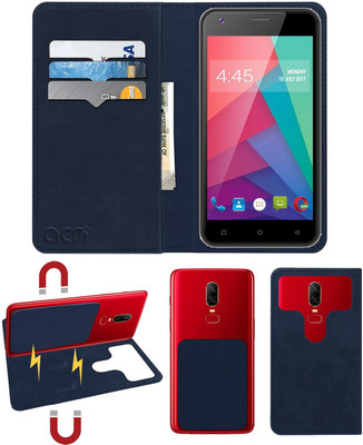ACM Flip Cover for Swipe Konnect Power(Blue, Cases with Holder, Pack of: 1)
