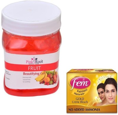 

Pink Root FRUIT GEL 500GM WITH FEM GOLD BLEACH 50GM(Set of 2)