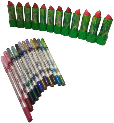 

Miss Boss 12 green lipstick and eye/lip liner combo pack of 2(Set of 2)