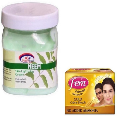 

Pink Root NEEM CREAM 500GM WITH FEM GOLD BLEACH 50GM(Set of 2)