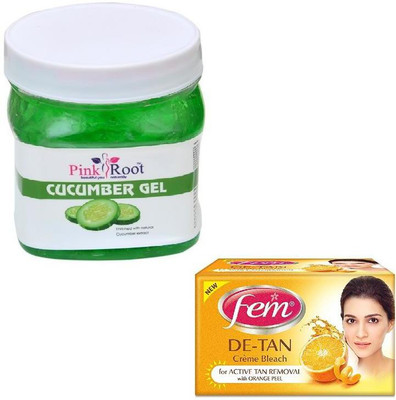 

Pink Root CUCUMBER GEL 500GM WITH FEM DE-TAN BLEACH 50GM(Set of 2)