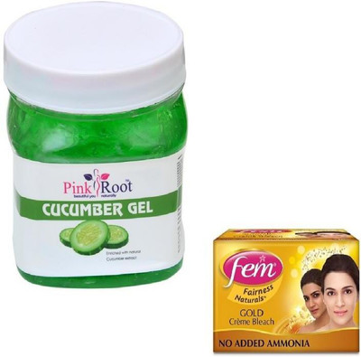 

Pink Root CUCUMBER GEL 500GM WITH FEM GOLD BLEACH 50GM(Set of 2)