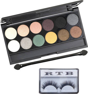 

RTB Eye Shadows Palette-705-02 20 g (Multicolor) with false eyelash(Set of 2)