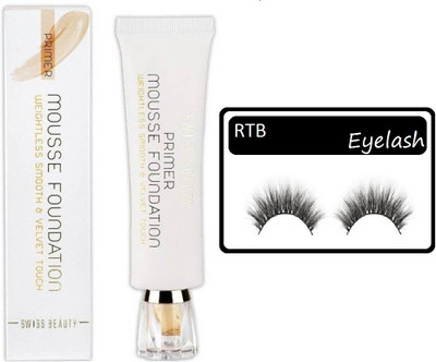 

RTB Primer Mousse Foundation Smooth & Velvet Touch 01 Cream & False Eyelash(Set of 2)