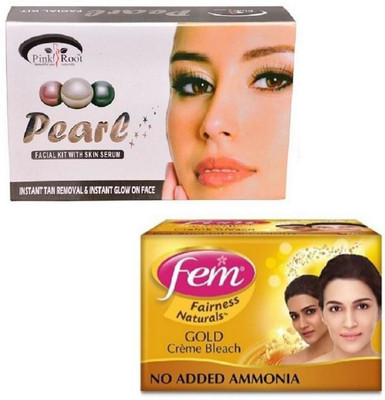 

Pink Root PEARL KIT 83 GM WITH FEM GOLD BLEACH 50GM(Set of 2)