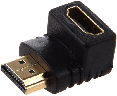 

HexaGear 100% Original L SHAPE 90 DEGREE HDMI Male To HDMI Female Gold Plated Connector for PC HDTV Projector MONITOR Camera HDMI Cable(Compatible with laptop, tv, led, computer, Black, Sync and Charge Cable)