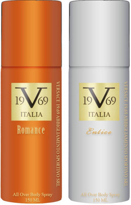 

ITALIA VERSACE COMBO OF ROMANCE AND ENTICE DEODRANT 150ml (PACK OF 2) Body Spray - For Men & Women(300 ml, Pack of 2)