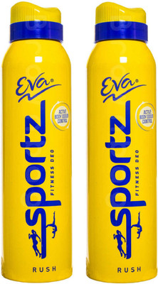 

EVA Sportz Deo Rush Set of 2 ( 125 ml X 2 Pc ) Deodorant Spray - For Men & Women(250 ml, Pack of 2)