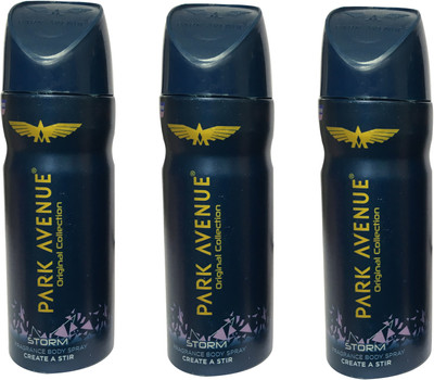 

Park Avenue STORM ( PACK OF 3) Deodorant Spray - For Men(150 ml, Pack of 3)