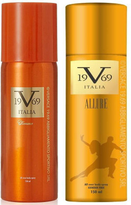 

ITALIA VERSACE COMBO OF ROMANCE AND ALLURE DEODRANT 150ml Body Spray - For Men & Women(300 ml, Pack of 2)
